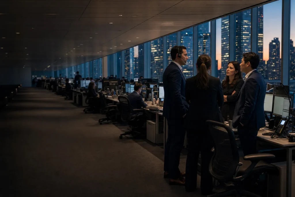 Capital markets trading floor
